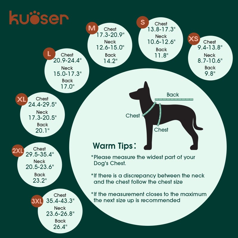 Kuoser Warm Dog Coat, Waterproof Dog Jacket for Extra Large Dogs, Adjustable Durable XXL Doggie Winter Coat Reversible Puppy Cold Weather Apparel from Small to Large Breed, Pink XXL - Image 2